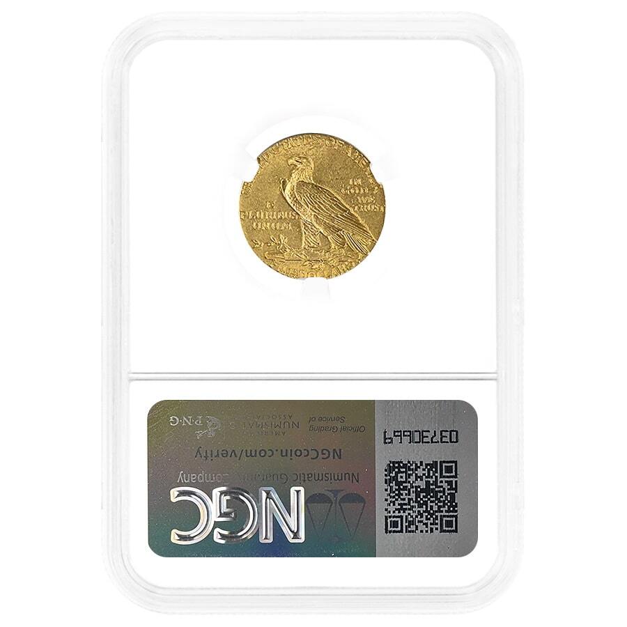 1909 $5 Indian Head Half Eagle Gold Coin NGC MS 63 thumbnail 2