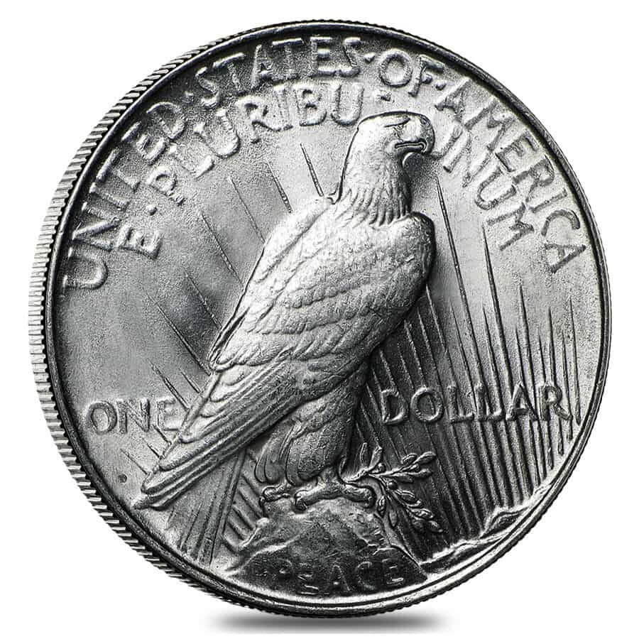 Roll of 20 - 1922-1935 Peace Silver Dollar AU (Random Year) thumbnail 3