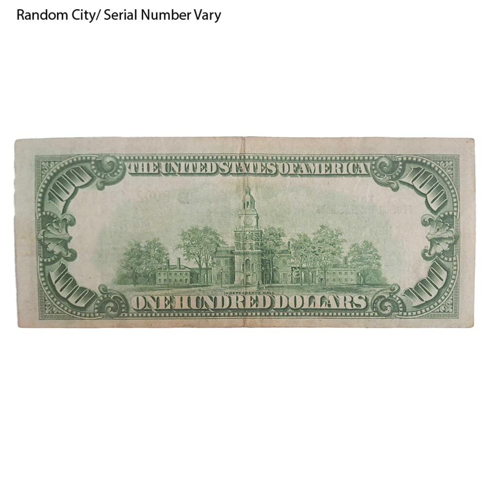 1929 $100 US National Currency Note Brown Seal Avg Circ (Random City) thumbnail 2