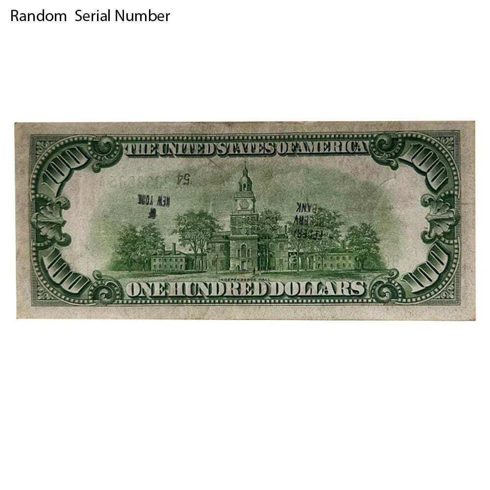 1934 $100 Federal Reserve Note United States Avg Circ thumbnail 2