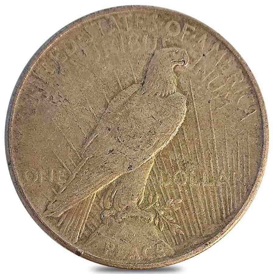 1935 Peace Silver Dollar $1 VG-VF thumbnail 2