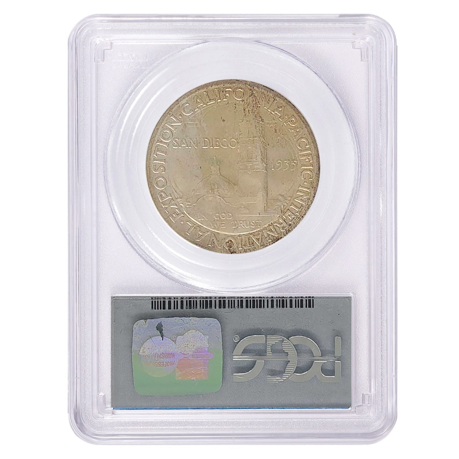 1935-S San Diego Half Dollar 90% Silver Commem PCGS MS 65 thumbnail 2