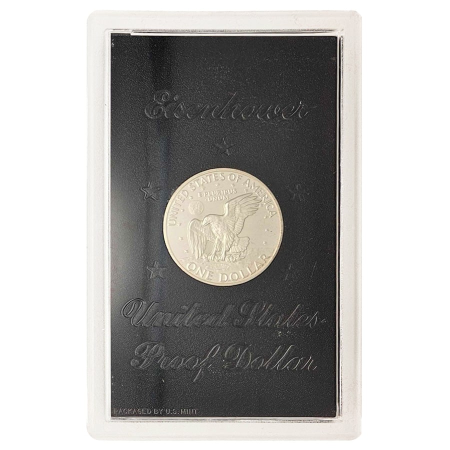 1971-1974 S Proof Eisenhower Dollar 40% Silver Brown Box (Mint Sealed) thumbnail 3