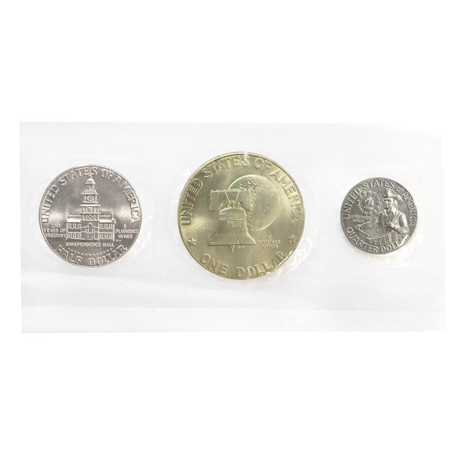 1976-S Bicentennial Silver Unc. 3-Coin Set thumbnail 2