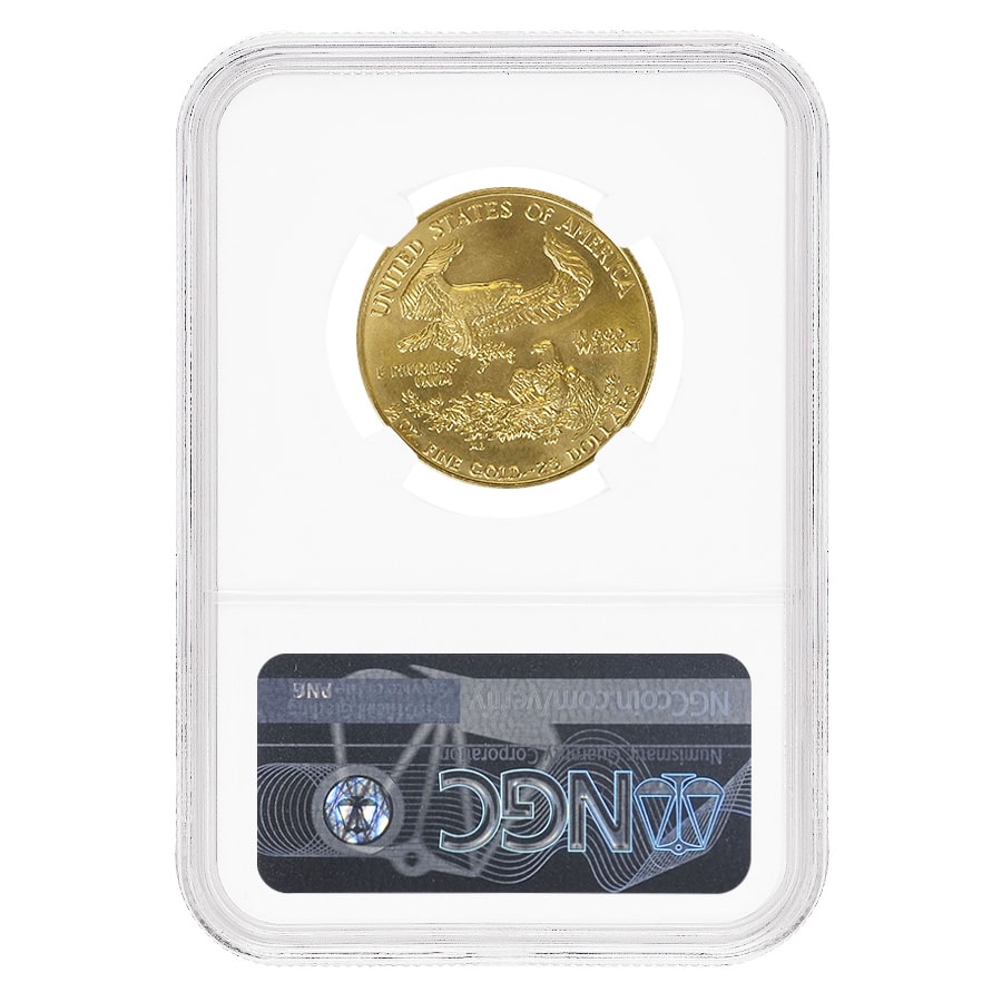 1990 1/2 oz $25 Gold American Eagle NGC MS 69 thumbnail 2