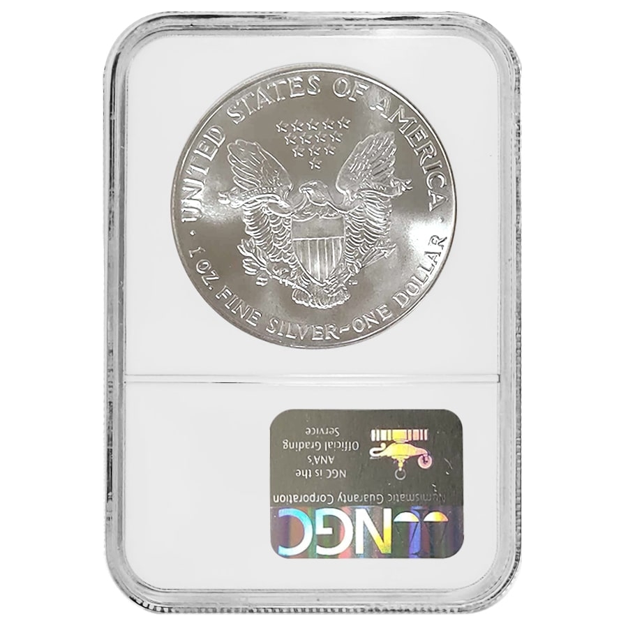 1990 1 oz Silver American Eagle $1 Coin NGC MS 69 thumbnail 2