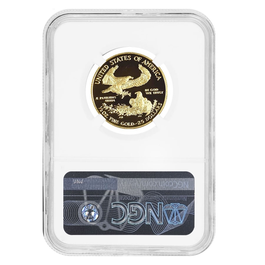1991 P 1/2 oz $25 Proof Gold American Eagle NGC PF 70 UCAM thumbnail 2