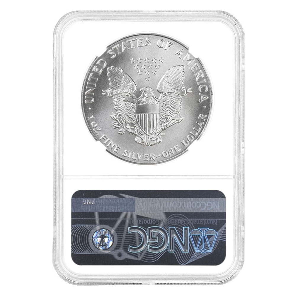 1992 1 oz Silver American Eagle $1 Coin NGC MS 69 thumbnail 2