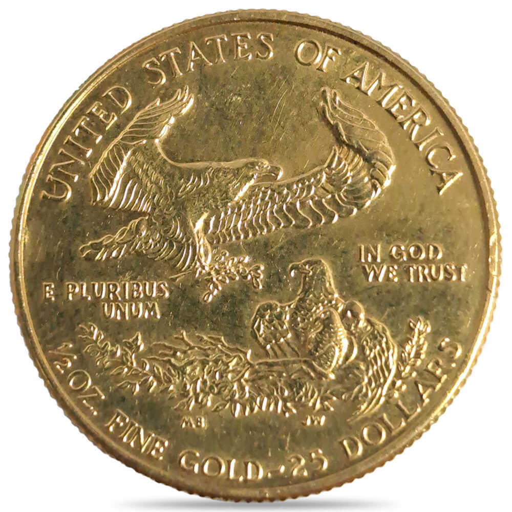 1993 1/2 oz Gold American Eagle (Abrasions) thumbnail 2