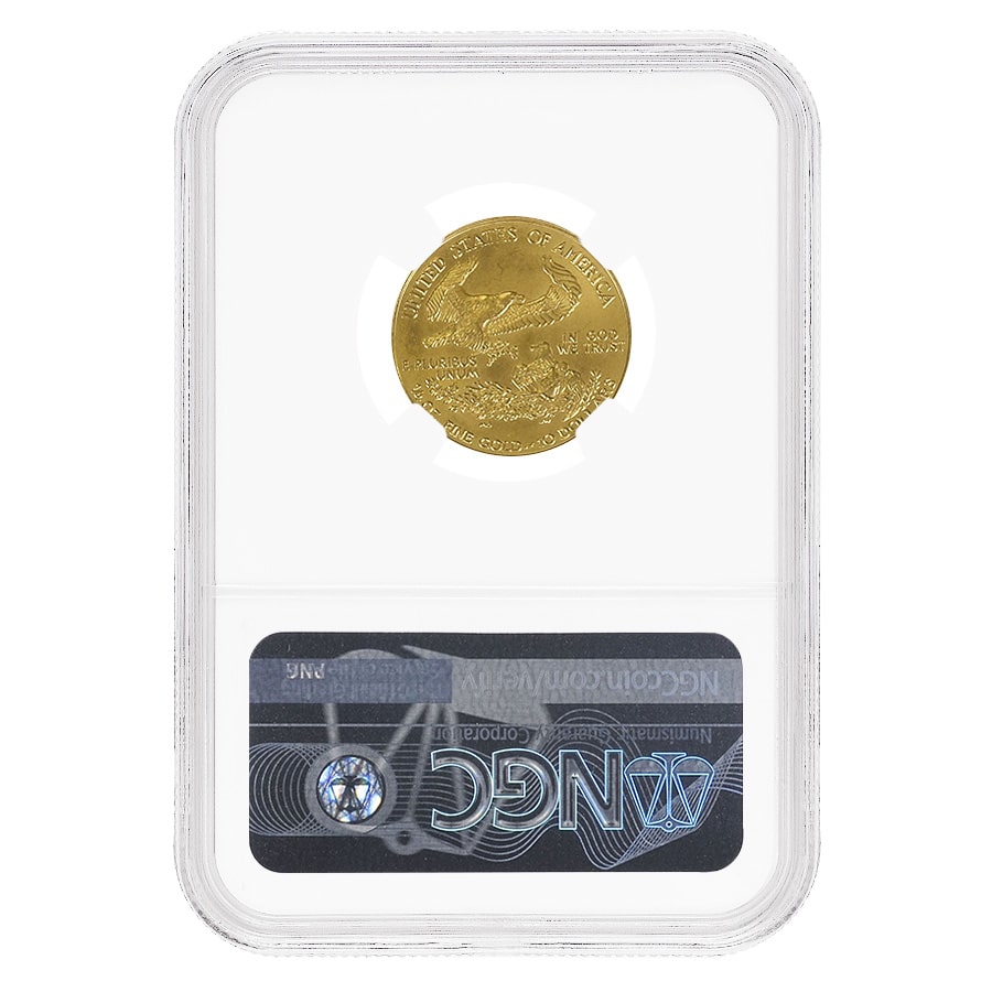 1995 1/4 oz $10 Gold American Eagle NGC MS 69 thumbnail 2