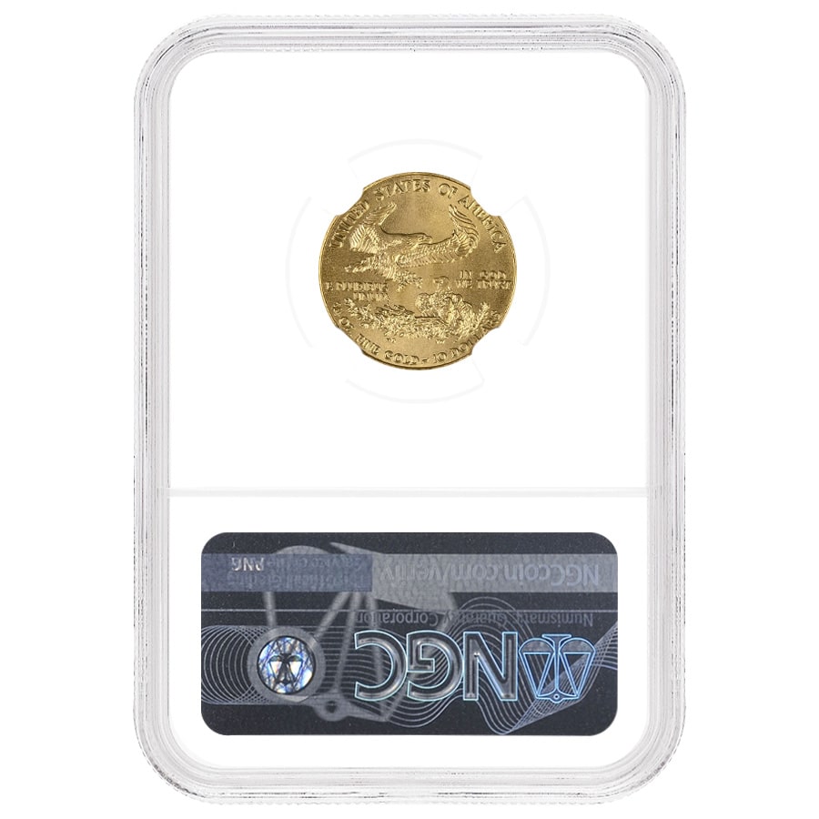 1996 1/4 oz $10 Gold American Eagle NGC MS 69 thumbnail 2