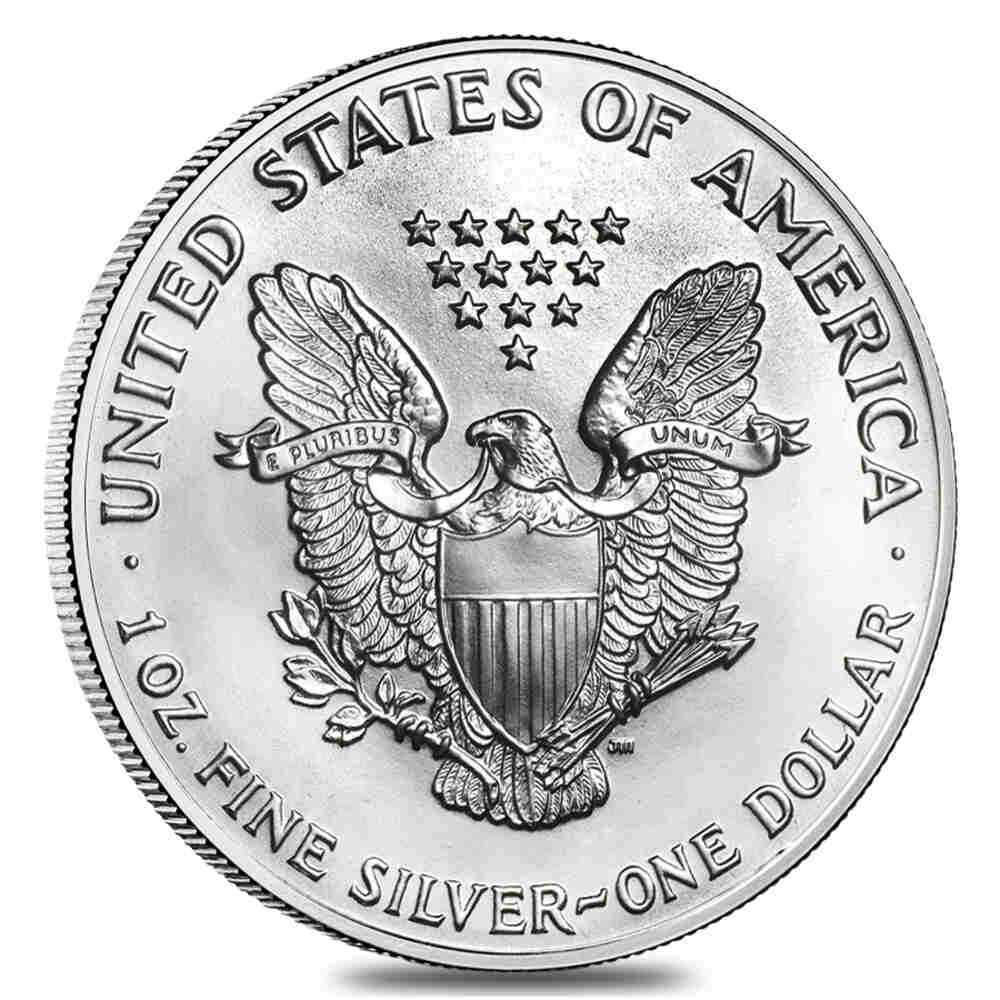 1999 1 oz Silver American Eagle $1 Coin BU thumbnail 2