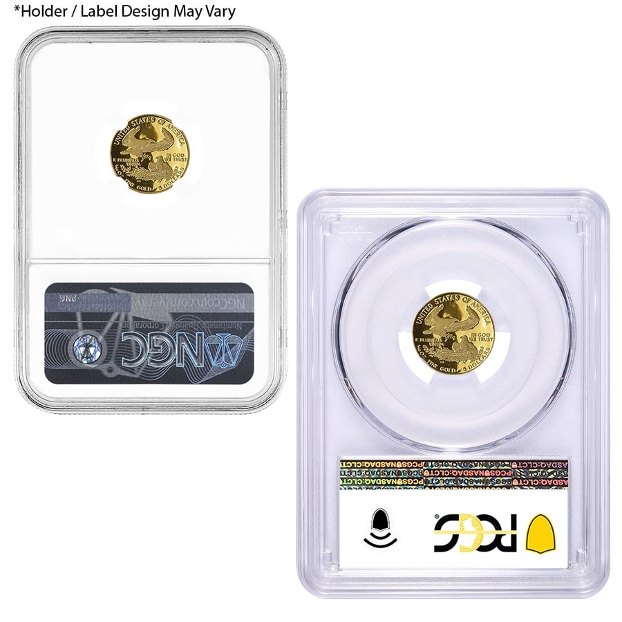1/10 oz $5 Proof Gold American Eagle NGC/PCGS PF 69 (Random Year) thumbnail 2