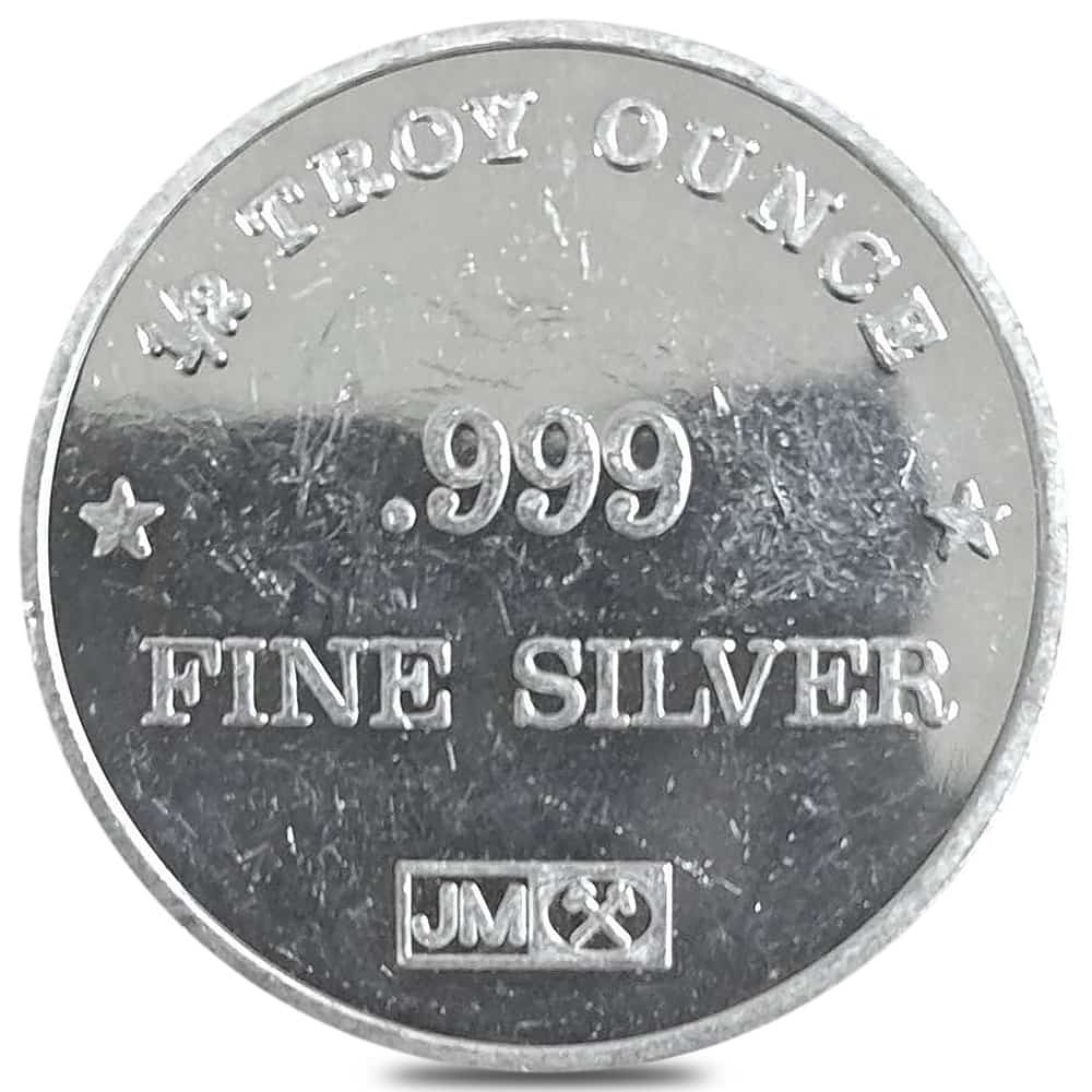 1/2 oz Johnson Matthey Saint Gaudens Silver Round .999 Fine thumbnail 2