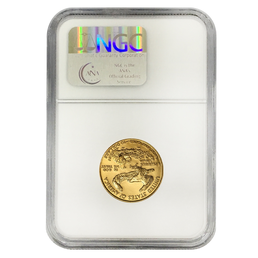 1992 1/4 oz $10 Gold American Eagle NGC MS 69 thumbnail 2