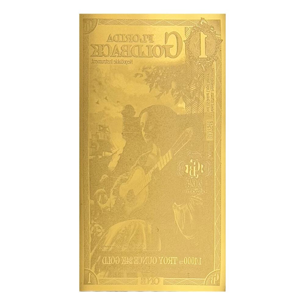 1 Florida Goldback 1/1000 oz 24K Gold Foil Aurum Note thumbnail 2