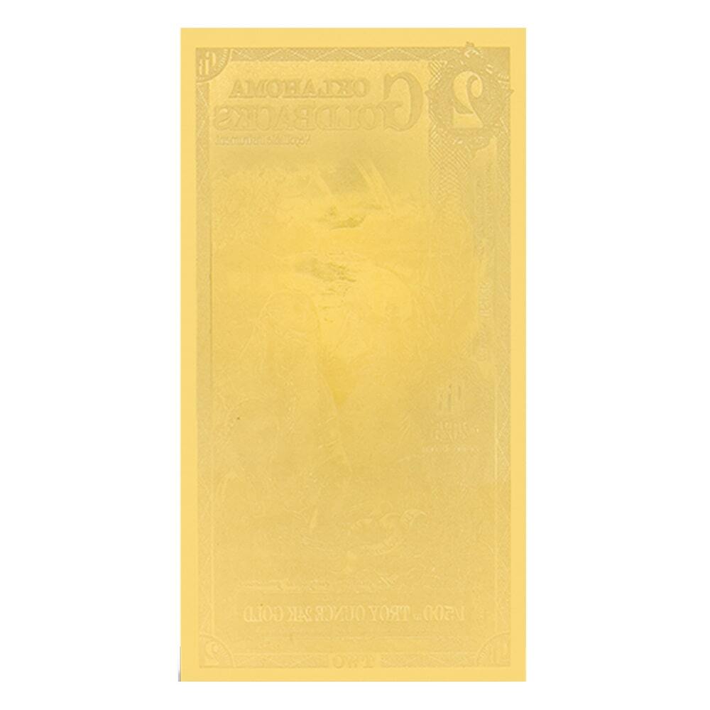 2 Oklahoma Goldback 1/500 oz 24K Gold Foil Aurum Note thumbnail 2
