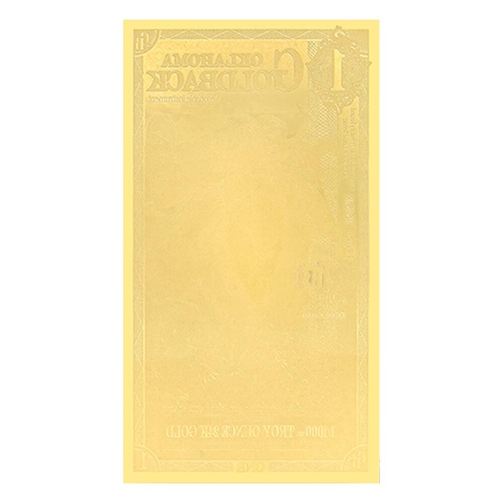 Pack of 100 - 1 Oklahoma Goldback 1/1000 oz 24K Gold Foil Aurum Note thumbnail 3