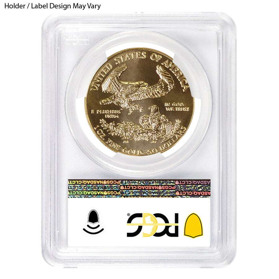 1 oz $50 Gold American Eagle PCGS MS 70 (Random Year) thumbnail 2