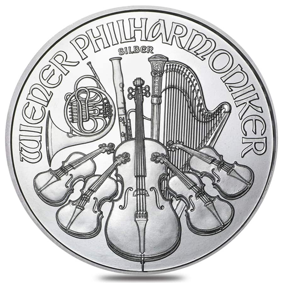 Roll of 20 - 1 oz Austrian Silver Philharmonic Coin BU (Random Year) thumbnail 2