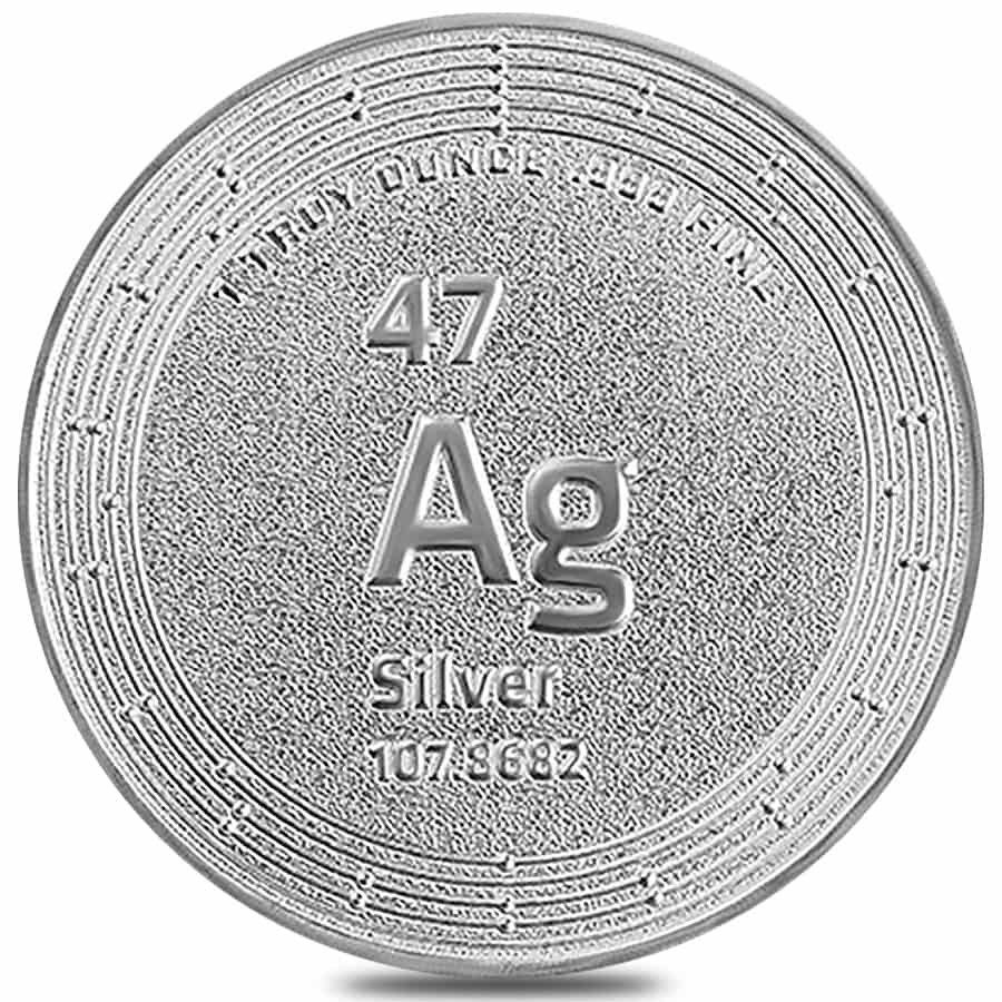 1 oz Elemetal Silver Round .999 Fine thumbnail 2
