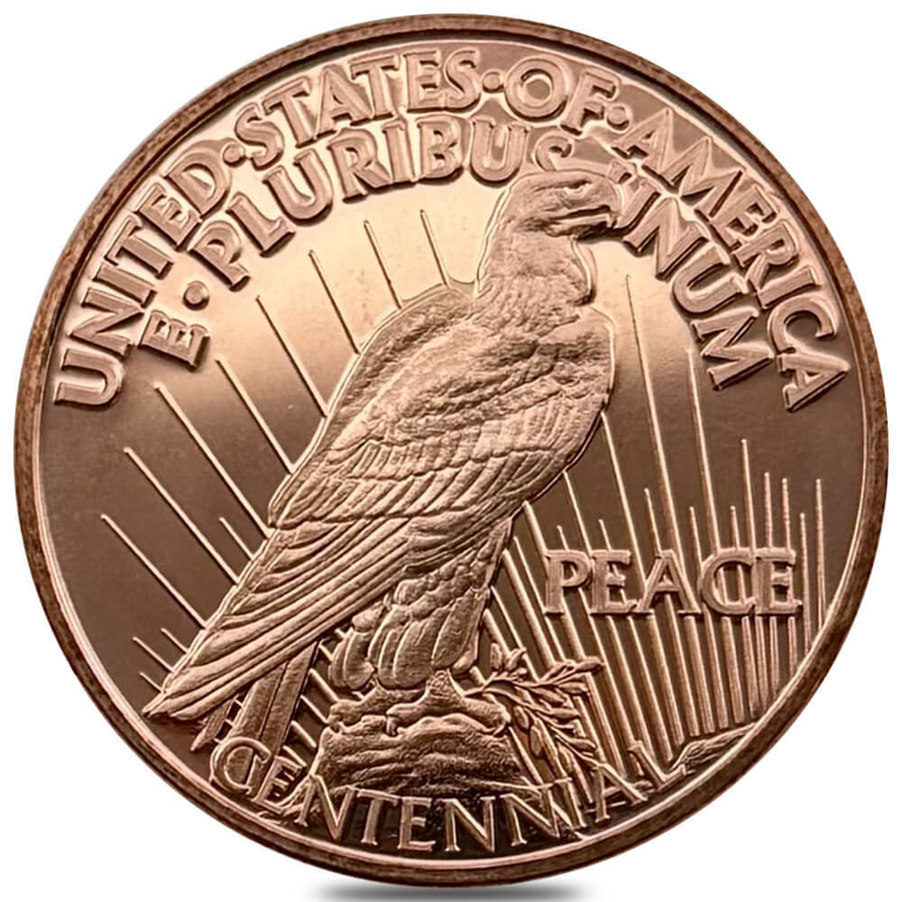 1 oz Peace Dollar Copper Round .999 Fine thumbnail 2