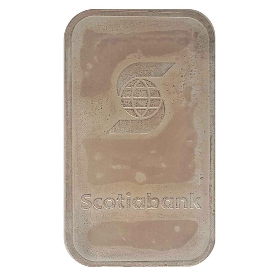 1 oz Scotiabank Vintage Silver Bar .999 Fine thumbnail 2