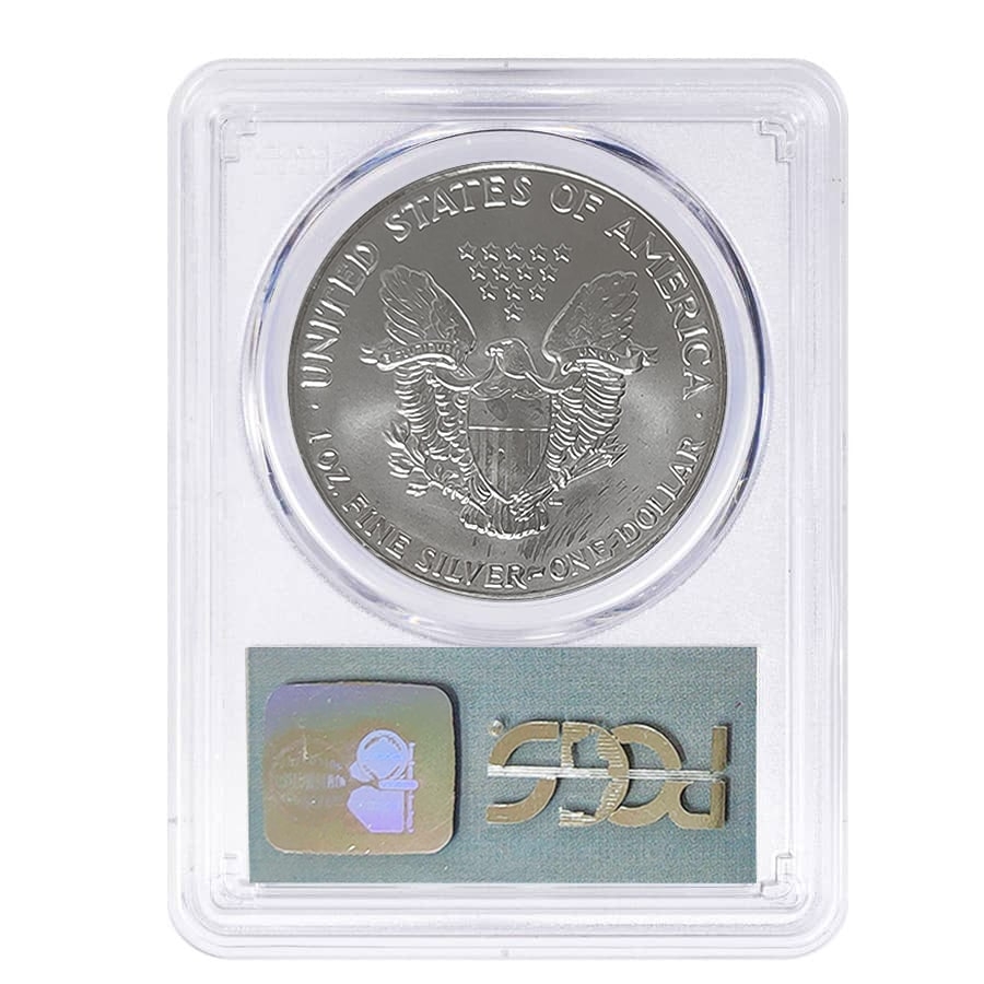 1 oz Silver American Eagle $1 Coin PCGS Gem Unc 9-11-01 WTC Ground Zero Label (Random Year) thumbnail 2