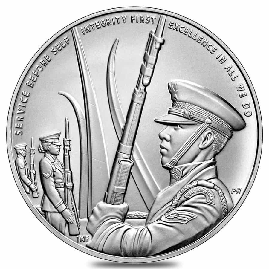 1 oz US Air Force Silver Medal (w/Box & COA) thumbnail 3