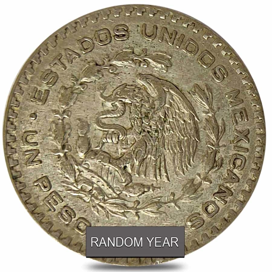 1957-1967 Mexico 1 Peso Silver Coin Avg Circ ASW 0.0514 oz thumbnail 2