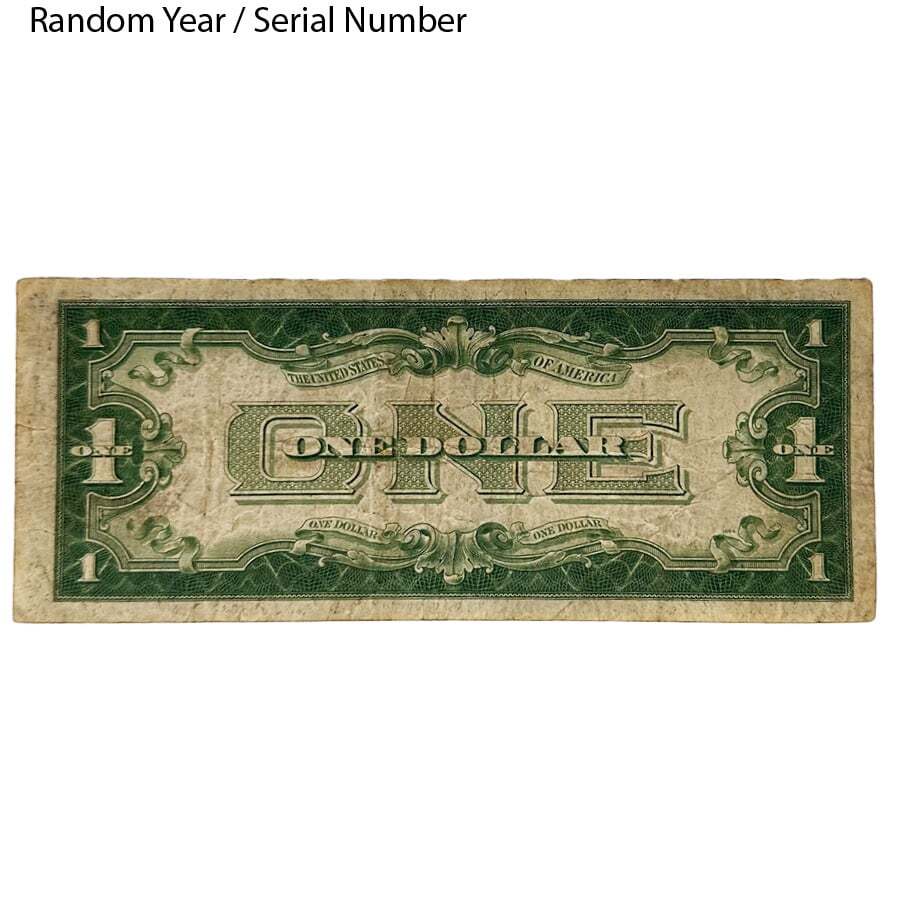 $1 Silver Certificate Currency Note Funny Back Avg Circ (Random Year) thumbnail 2