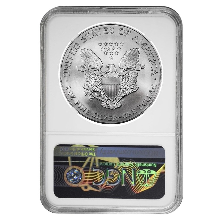 2001 1 oz Silver American Eagle $1 Coin NGC MS 70 thumbnail 2