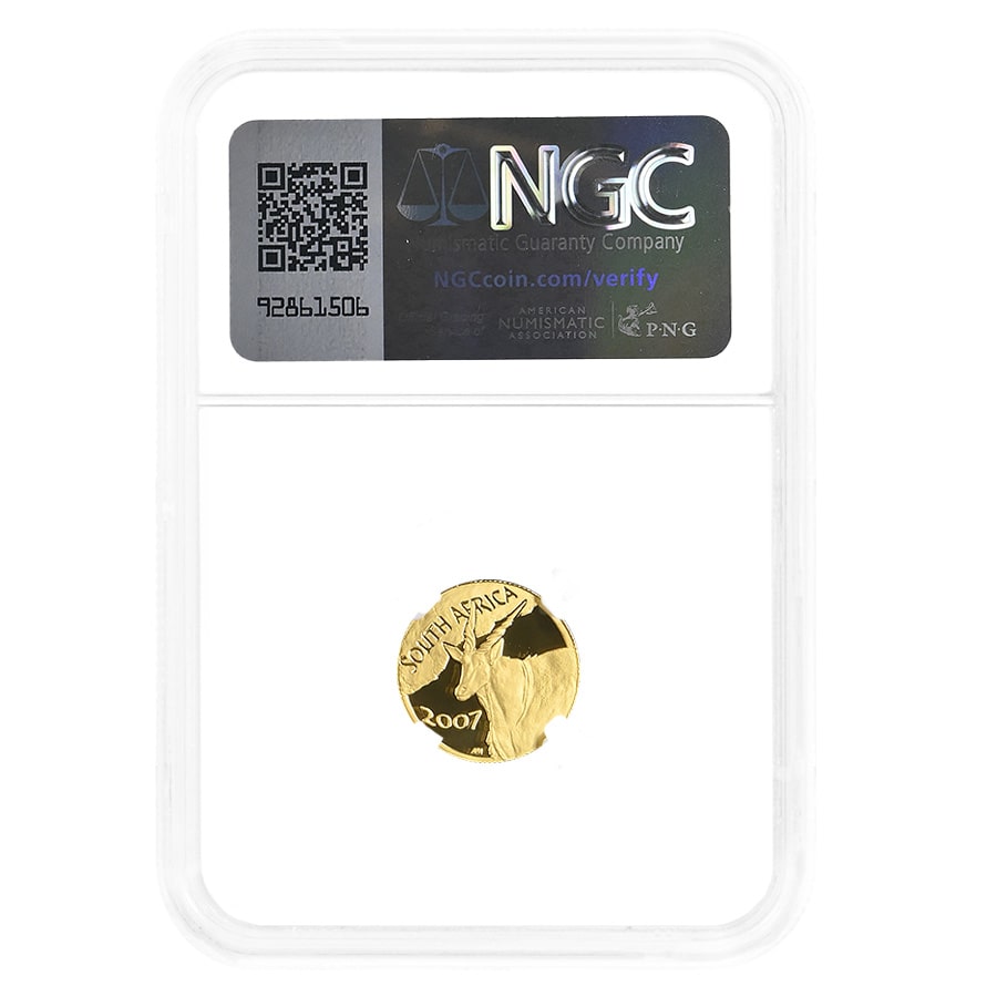2007 South Africa 1/10 oz Gold Eland 10 Rand NGC PF 70 UCAM thumbnail 2