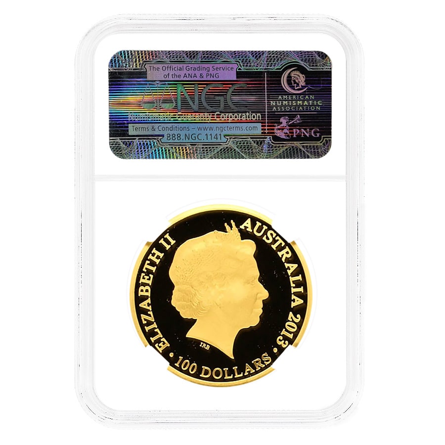 2013 1 oz Proof Gold Australian Kangaroo 20th Ann. NGC PF 70 UCAM thumbnail 2