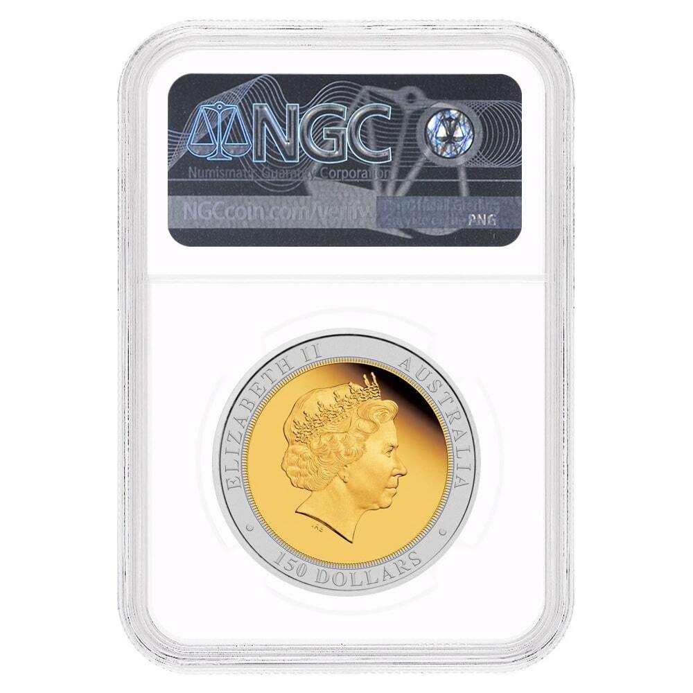2018 1.5 oz Proof Bimetallic Gold/Platinum Australian Wedge-Tailed Eagle Perth Mint NGC PF 70 John M. Mercanti thumbnail 3