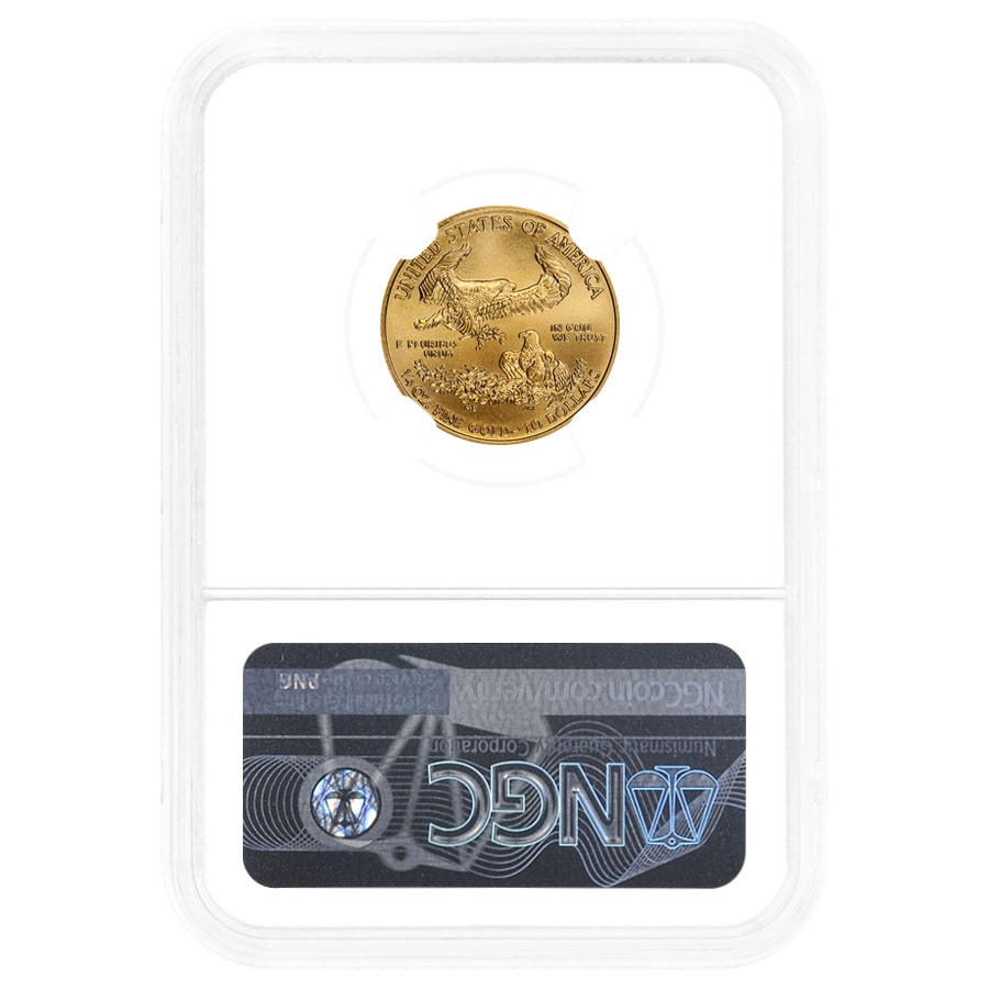 2020 1/4 oz Gold American Eagle NGC MS 70 (Everhart Sign) thumbnail 2