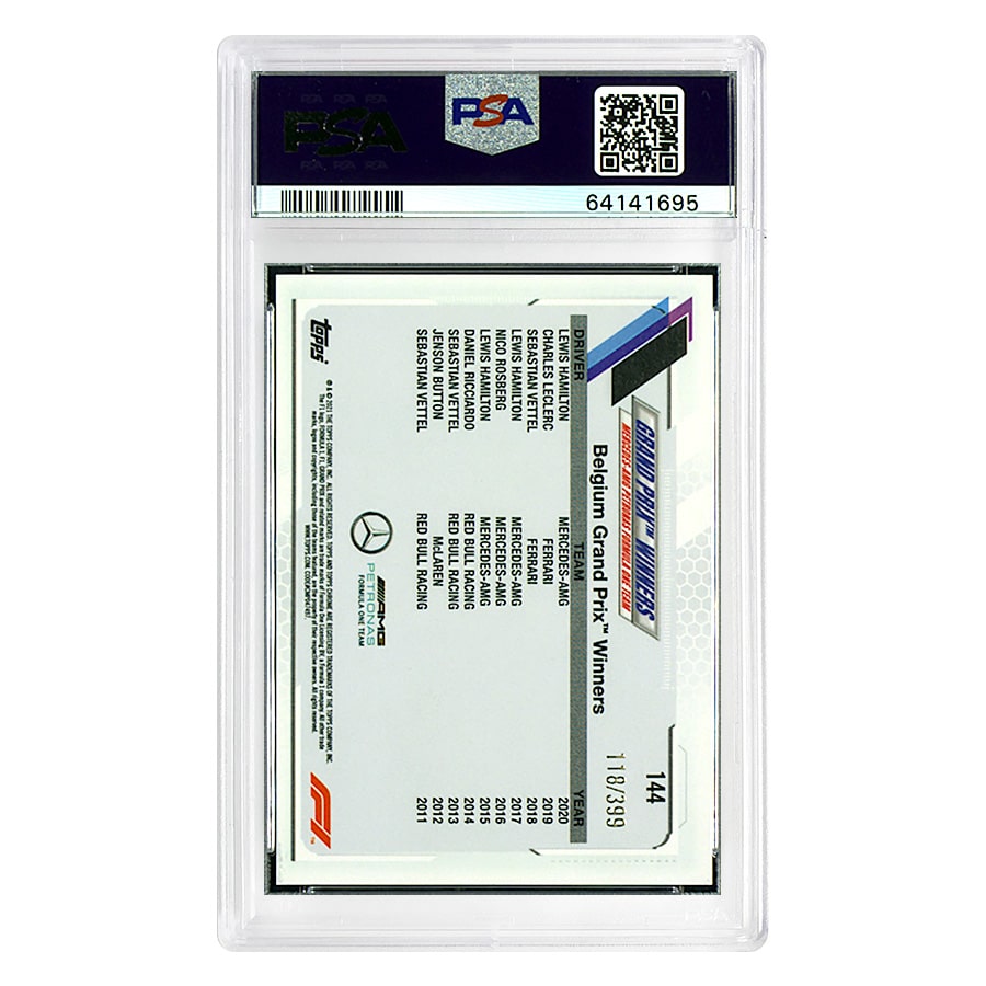 2021 Topps Chrome F1 Lewis Hamilton #144 Card PSA 10 GEM MT thumbnail 2