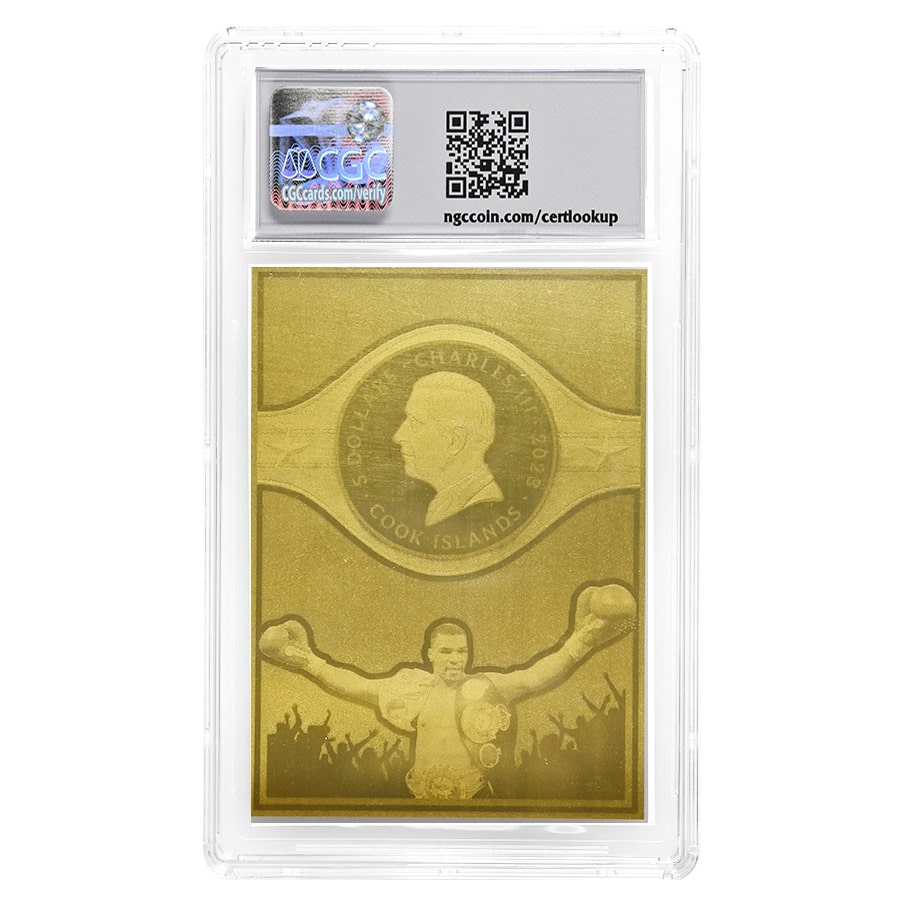 2023 Cook Islands 0.5 gram Gold Mike Tyson Trading Coin NGCX 10 thumbnail 2