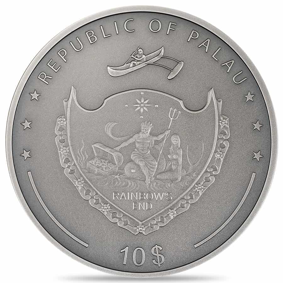 2023 Palau 2 oz Silver Daydreamer Adventure Antiqued Coin thumbnail 3