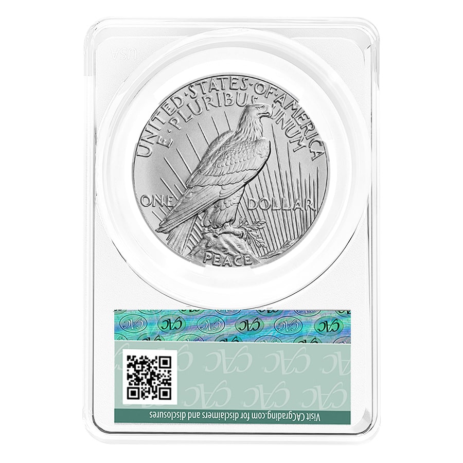 2023 Peace Silver Dollar CAC MS 70 Advanced Delivery thumbnail 2