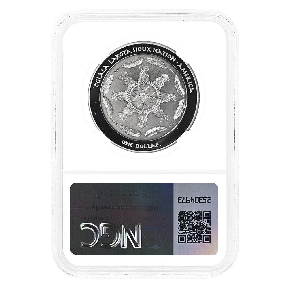 2024 1 oz Oglala Lakota Sioux Nation Wakan Tanka The Great Spirit Silver Coin NGC PF 70 UCAM thumbnail 2