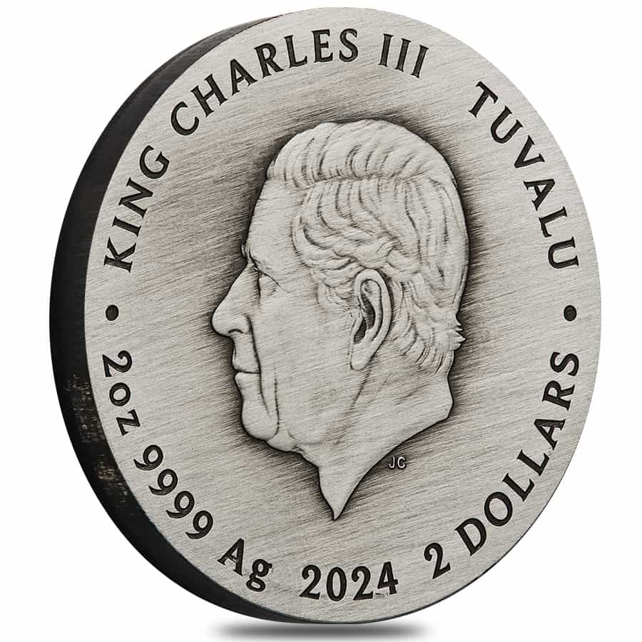 2024 2 oz Frida Kahlo Antiqued Colorized Silver Coin Perth Mint thumbnail 3