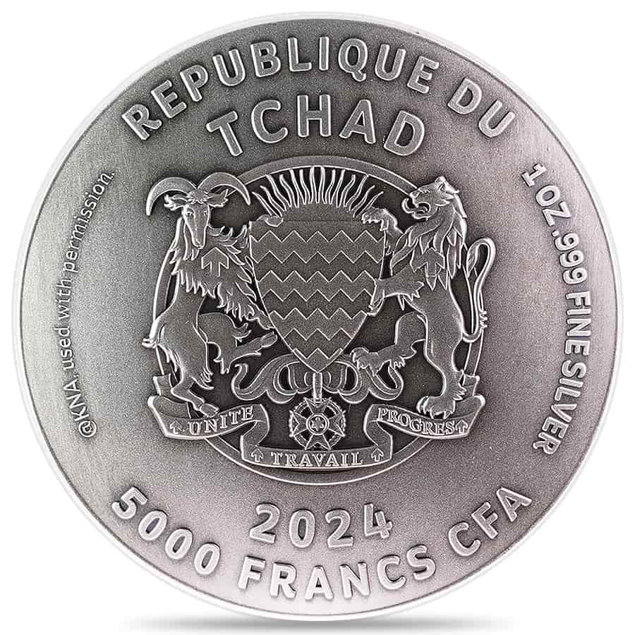 2024 Chad 1 oz Eggo™ Waffles Plate Silver Coin thumbnail 3