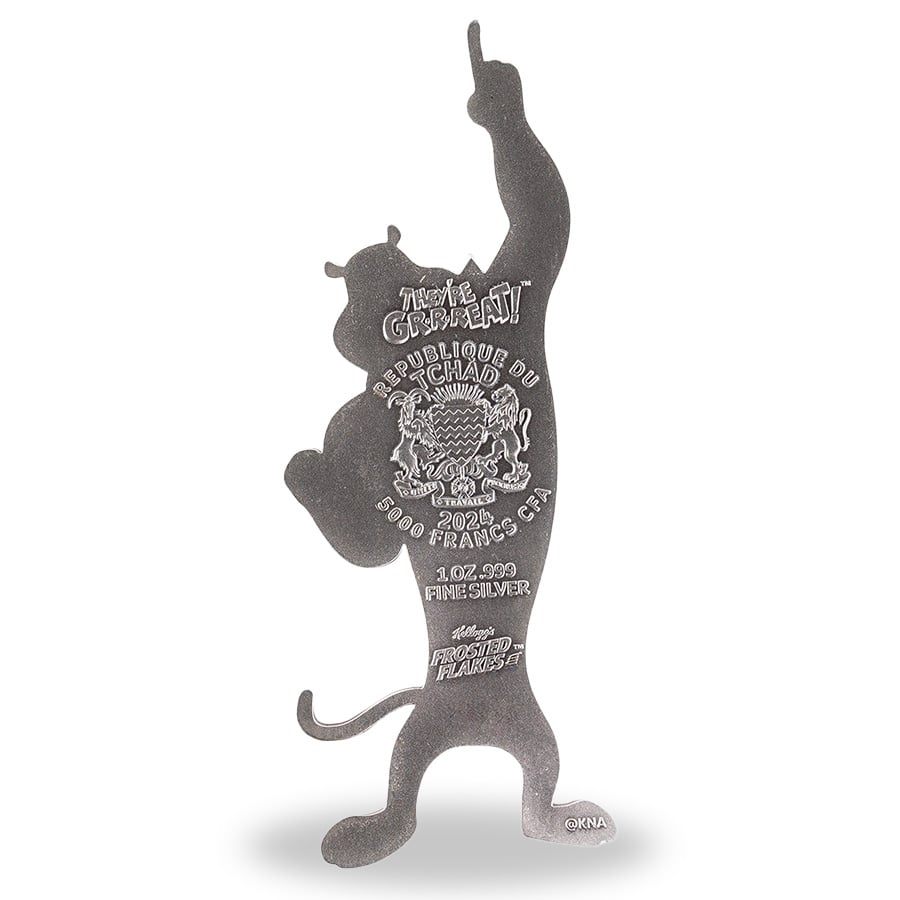 2024 Chad 1 oz Kellogg's Frosted Flakes™ Silver Coin thumbnail 3