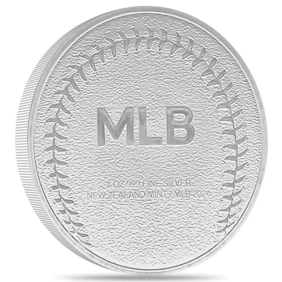 2024 New Zealand 1 oz Major League Baseball (MLB) Silver Round .999 Fine thumbnail 2
