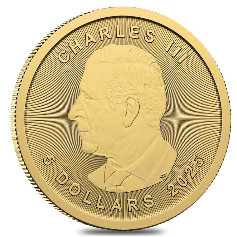 2025 1/10 oz Canadian Gold Maple Leaf $5 Coin BU (Sealed) thumbnail 2