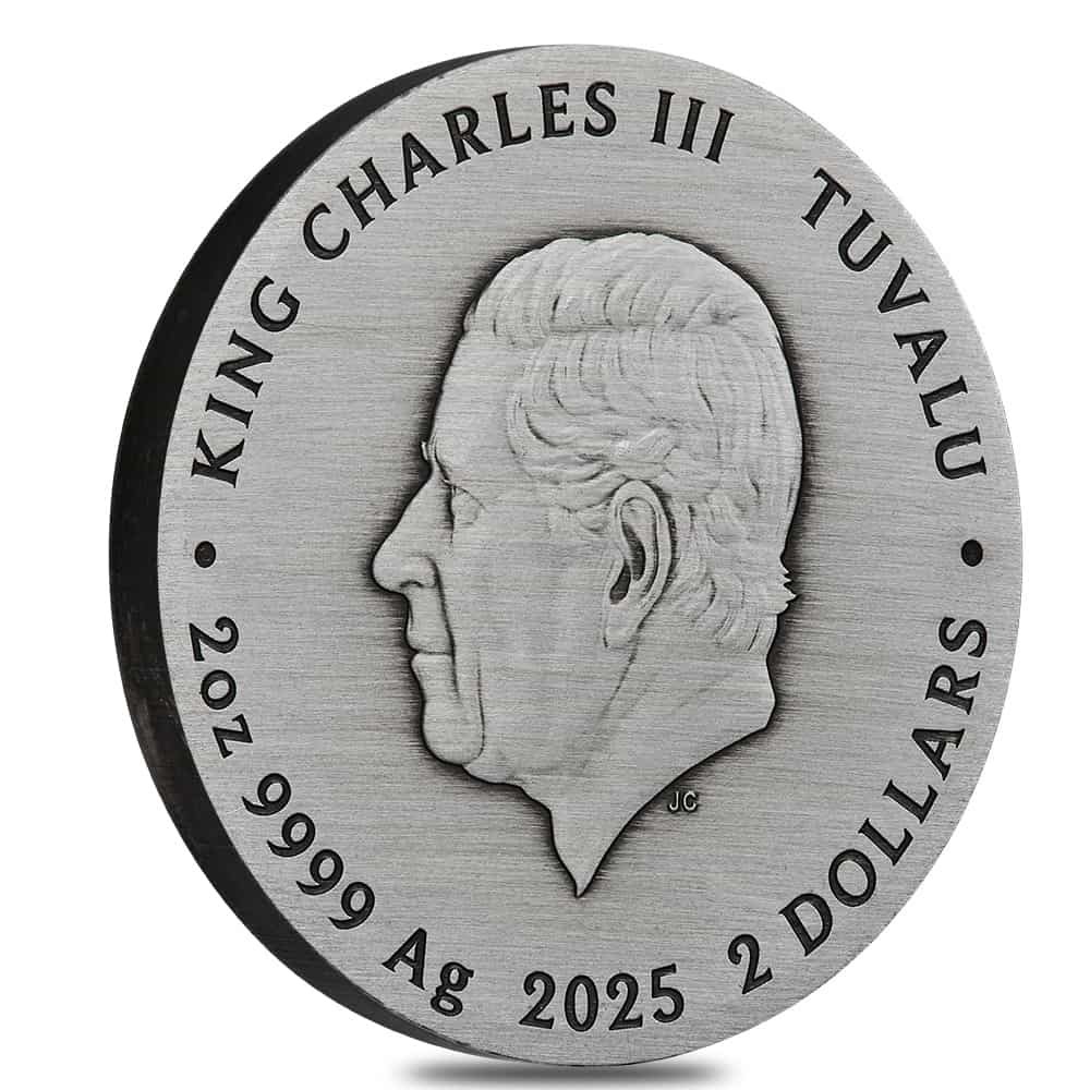 2025 2 oz Fate - The Moirai Antiqued Silver High Relief Coin Perth Mint thumbnail 3