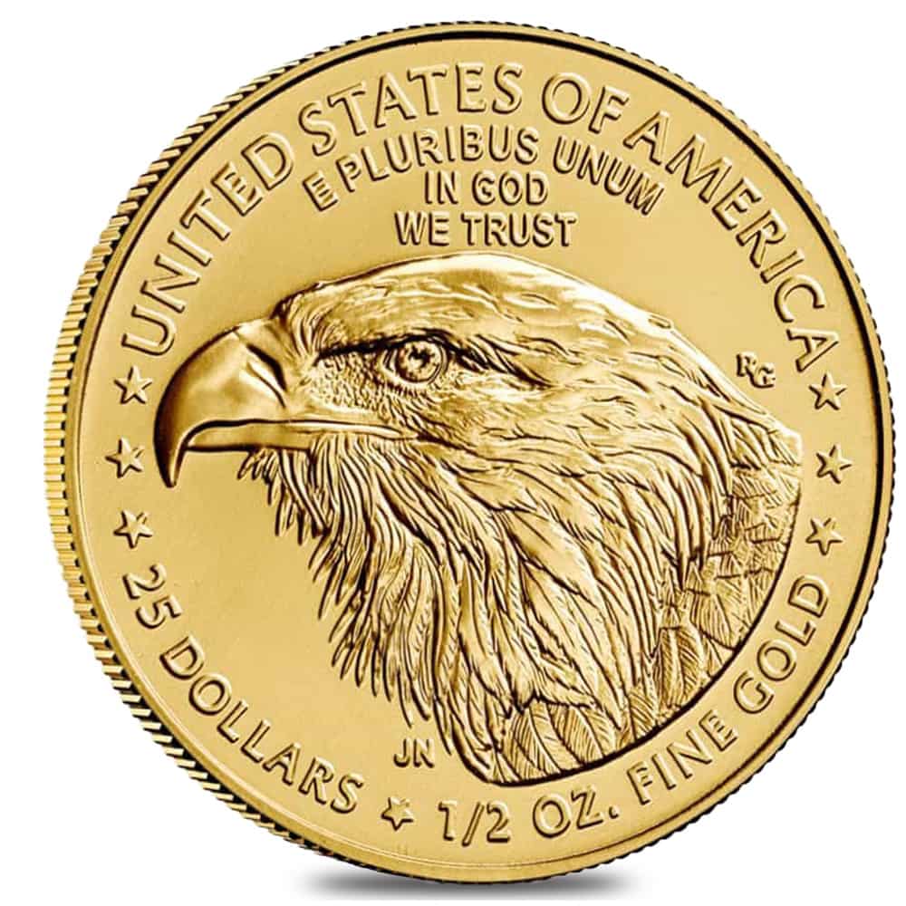 2026 1/2 oz Gold American Eagle $25 Coin BU thumbnail 2