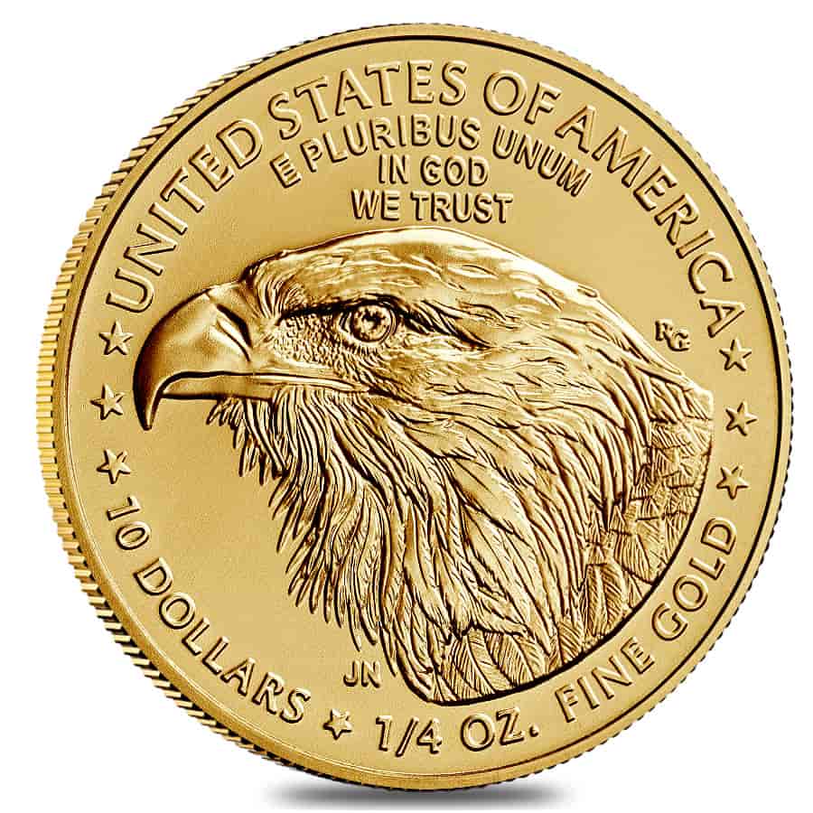 2026 1/4 oz Gold American Eagle $10 Coin BU thumbnail 2