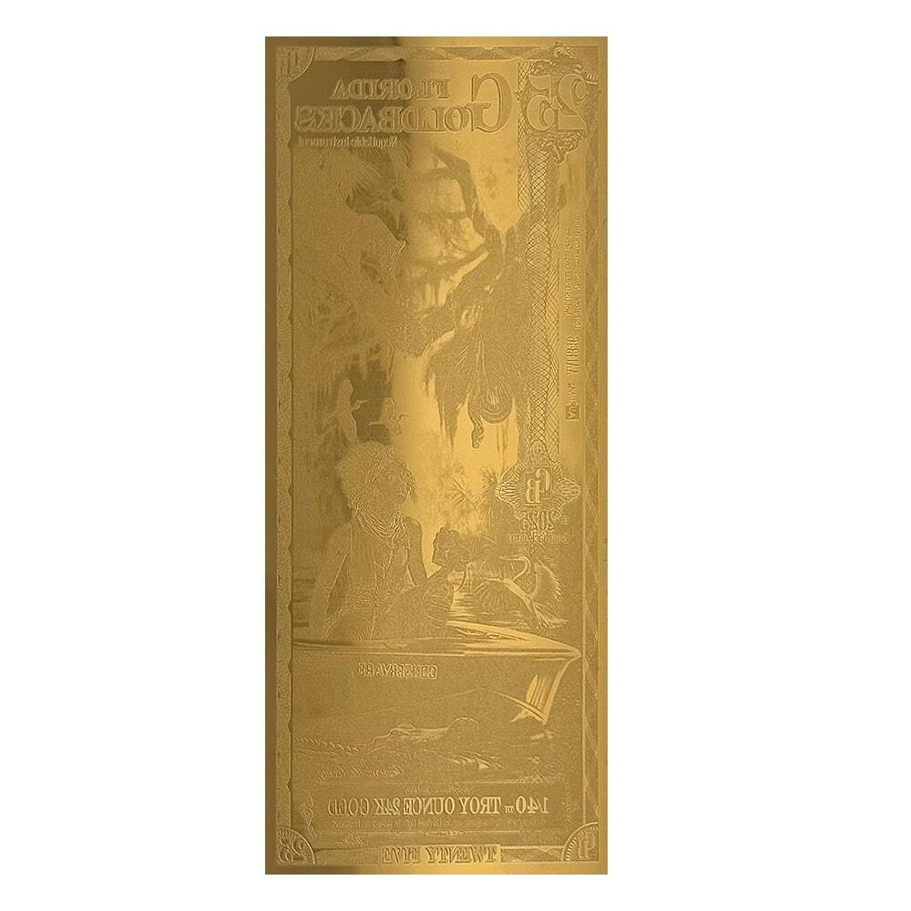 25 Florida Goldback 1/40 oz 24K Gold Foil Aurum Note thumbnail 2